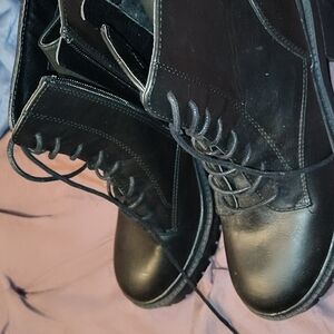 Rock & Candy Black Lace-Up Boots